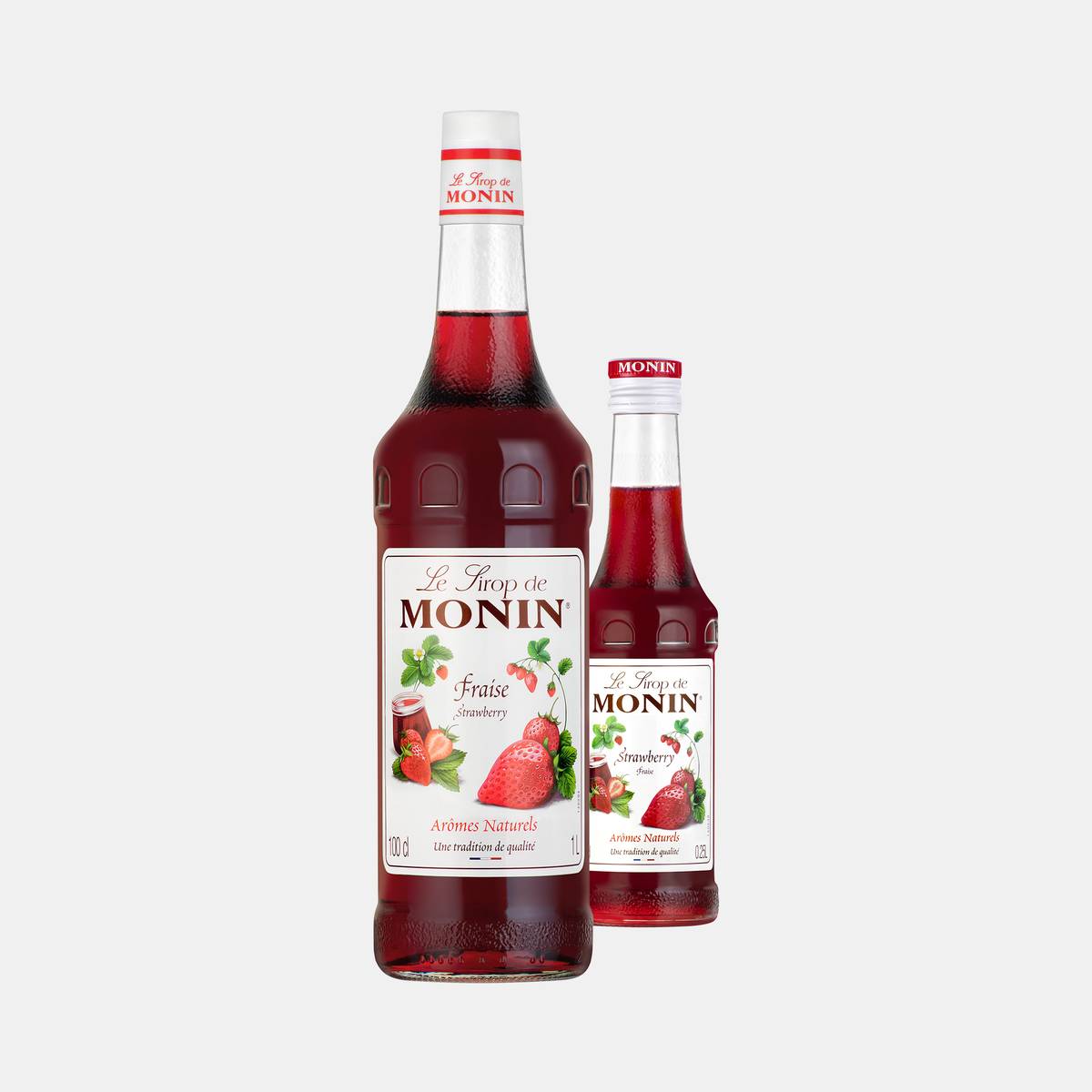 Monin Strawberry Syrup Glass Bottles