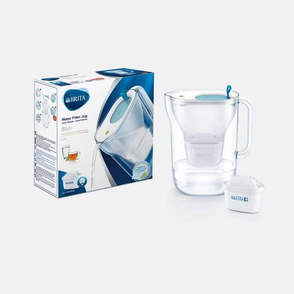 BRITA Style mxplus smart light white soft blue water filter jug