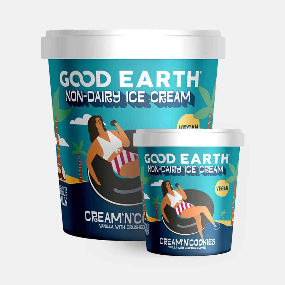 Good Earth Cream'n'Cookies Non-Dairy Ice-Cream 150ml and 500ml 150ml and 500ml