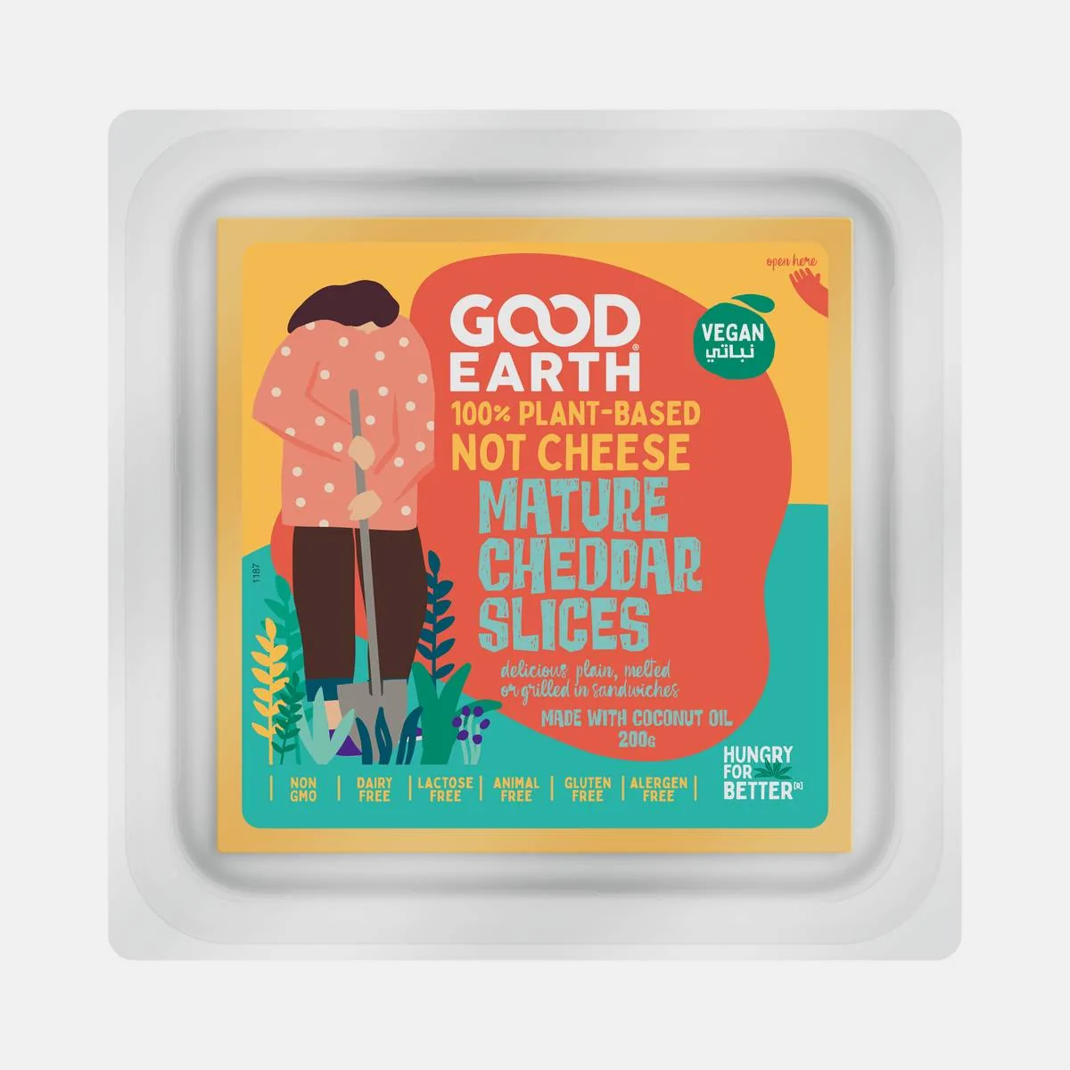 Good Earth Plant-Based Mature Cheddar Slices 200g