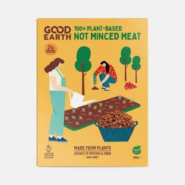 Good Earth Not Minced Meat 200g Pack Perspective Shot