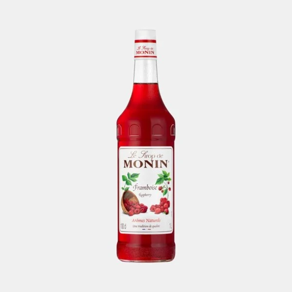 Monin Raspberry Syrup 1L Glass Bottle