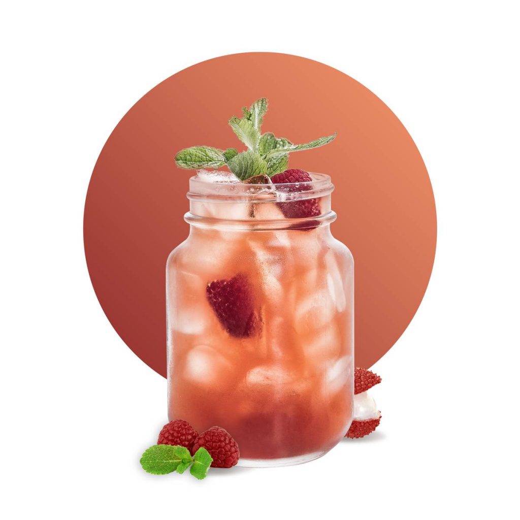 Raspberry Lychee Soda Drink Recipe